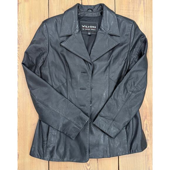 Women’s Wilsons Leather Jacket‎ Soft Medium Black - Picture 1 of 7